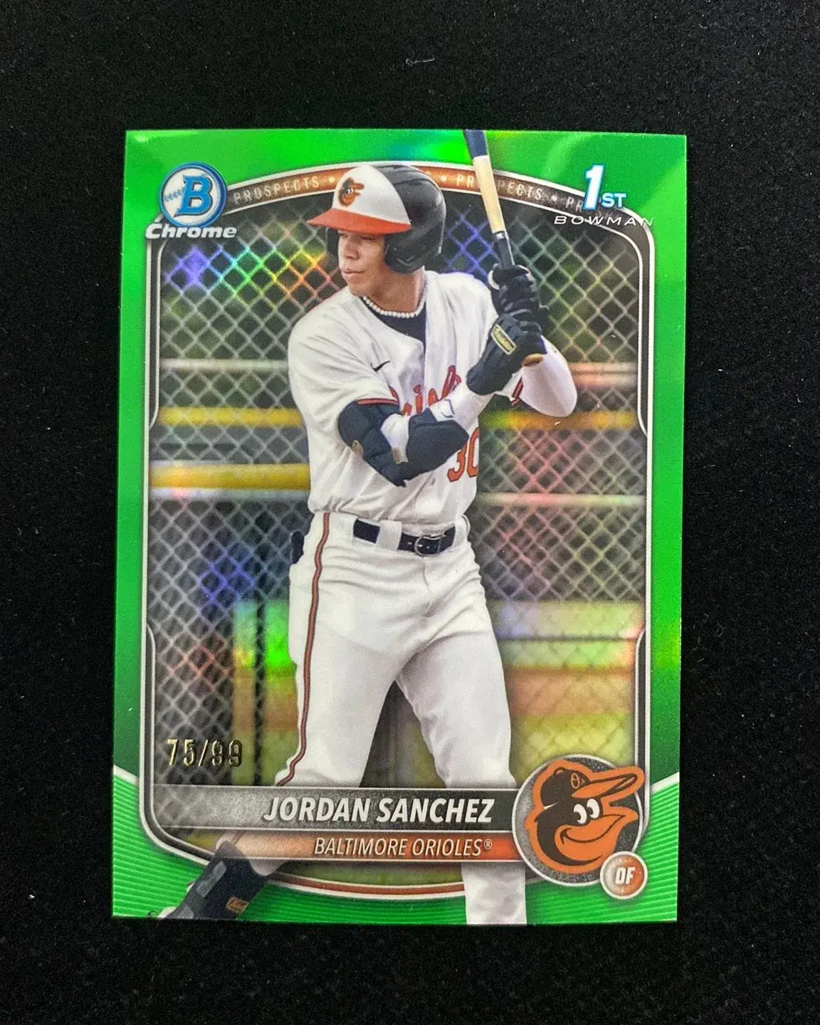 2025 Topps Bowman Chrome Green #BCP-208 Jordan Sanchez 1st 75/99 Orioles -QI95
