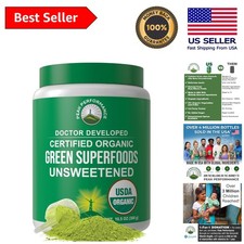 Unsweetened Green Juice Powder - Boost Energy with 25+ Organic Greens