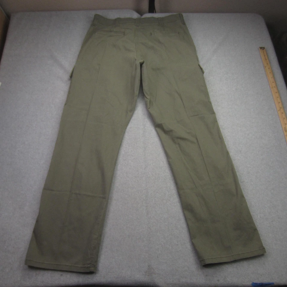 Wrangler Pants Mens 36x32 Green Cargo Ripstop Utility Outdoor Workwear - Image 3 of 4