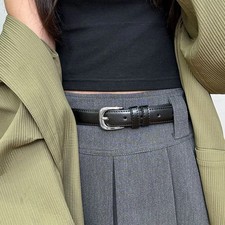 Women's Waist Belt Faux Leather Dress Trousers Strap Casual 2.3cm Belts