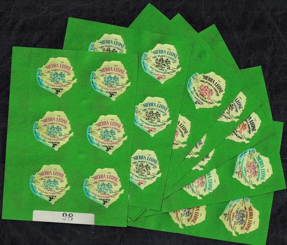 Sierre Leone 1964 SG 285-298 Feria Mundial de Nueva York números 10 juegos como nuevos gema Foto 4 de 4
