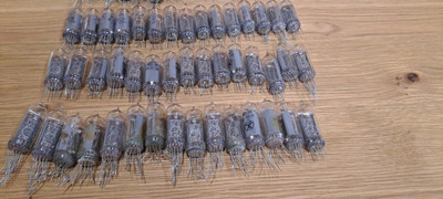 60 pcs NIXIE TUBES IN-14.  100% TESTED. MADE IN USSR. MIXED DATES. ''GAZOTRONused