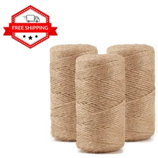 984 FT Natural Jute Twine, Twine String, 3ply Thin Ribbon Hemp Twine, Twine for