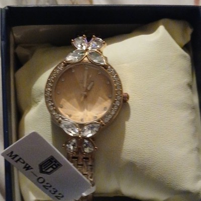 NEW! Montres Prestige (By Invitica) Women's Quartz Rose Gold Crystal Watch