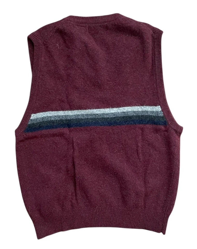 Structure Urban Wear Vest V-Neck 100% LAMBSWOOL Mens Medium 90s grunge old money - Image 2 of 4