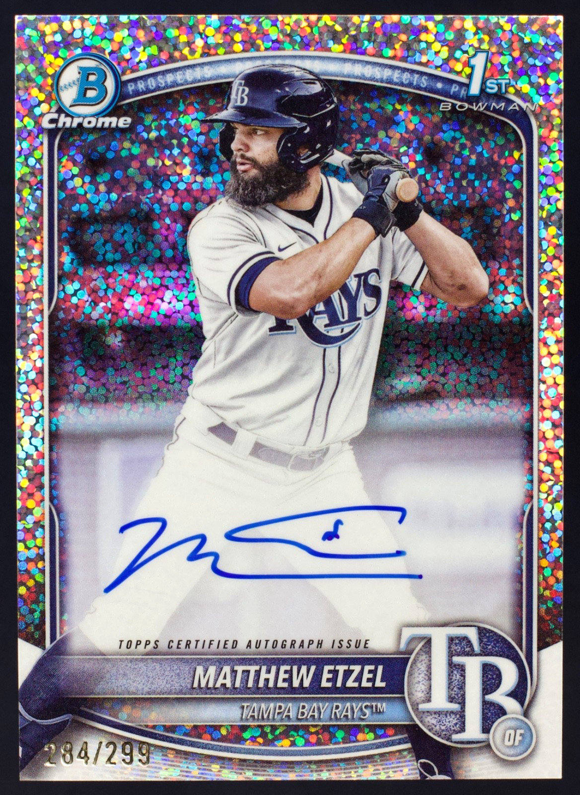 2025 Bowman Chrome 1st Auto Matthew Etzel #CPA-ME Speckle Refractor /299 (RC)