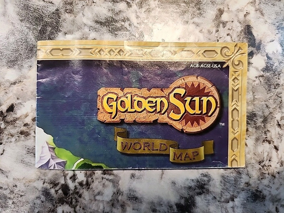 GOLDEN SUN (GBA Nintendo Game Boy Advance) 2001 WORLD MAP ONLY AGB
