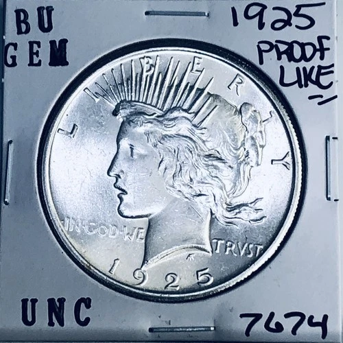 1925 P BU GEM PEACE SILVER DOLLAR UNC MS+++ U.S. MINT RARE COIN 7674