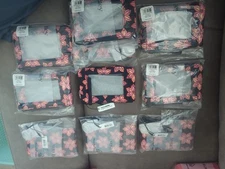 Vera Bradley ULTRALIGHT Zip ID Coin Purse Keychain in Floral Burst Retail $29