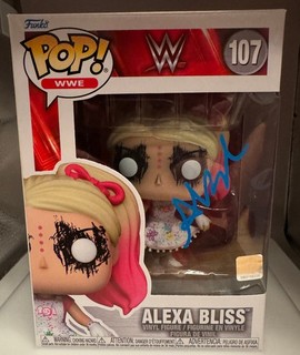 Alexa Bliss Signed Autograph WWE Funko Pop 107 Beckett BAS 5 Feet Of Fury