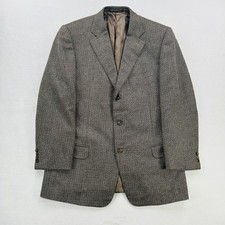 Ermenegildo Zegna Blazer Mens 40R Brown Cashmere Herringbone Saks Fifth Avenue