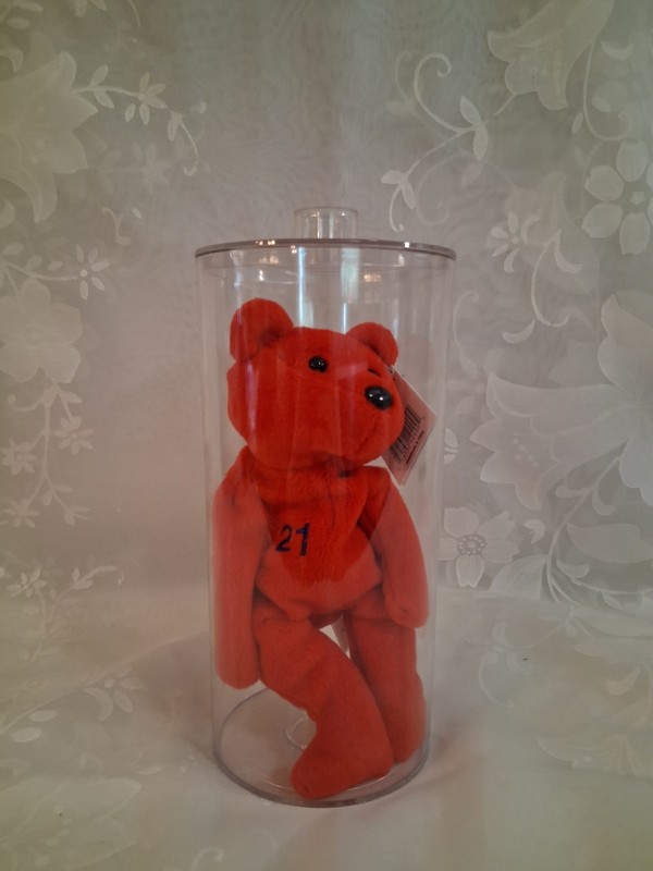 1998 Bamm Beanos Sammy Sosa #21 Red Salvinos Collectible Plush Bear Great Cond.