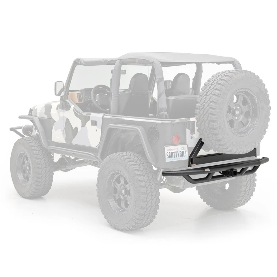 Parachoques trasero Smittybilt 76621-01 SRC para 87-06 Wrangler (TJ) Wrangler (YJ) Foto 4 de 4