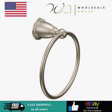 Moen Brantford Brushed Nickel Traditional Bathroom Hand Towel Ring, Wall Mounted