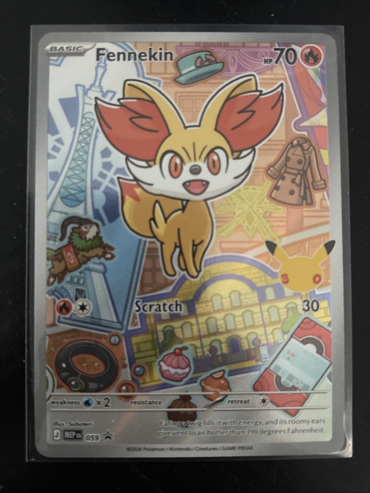 Pokemon Fennekin Mega Evolution Black Star Promos #59 Holofoil Near Mint English