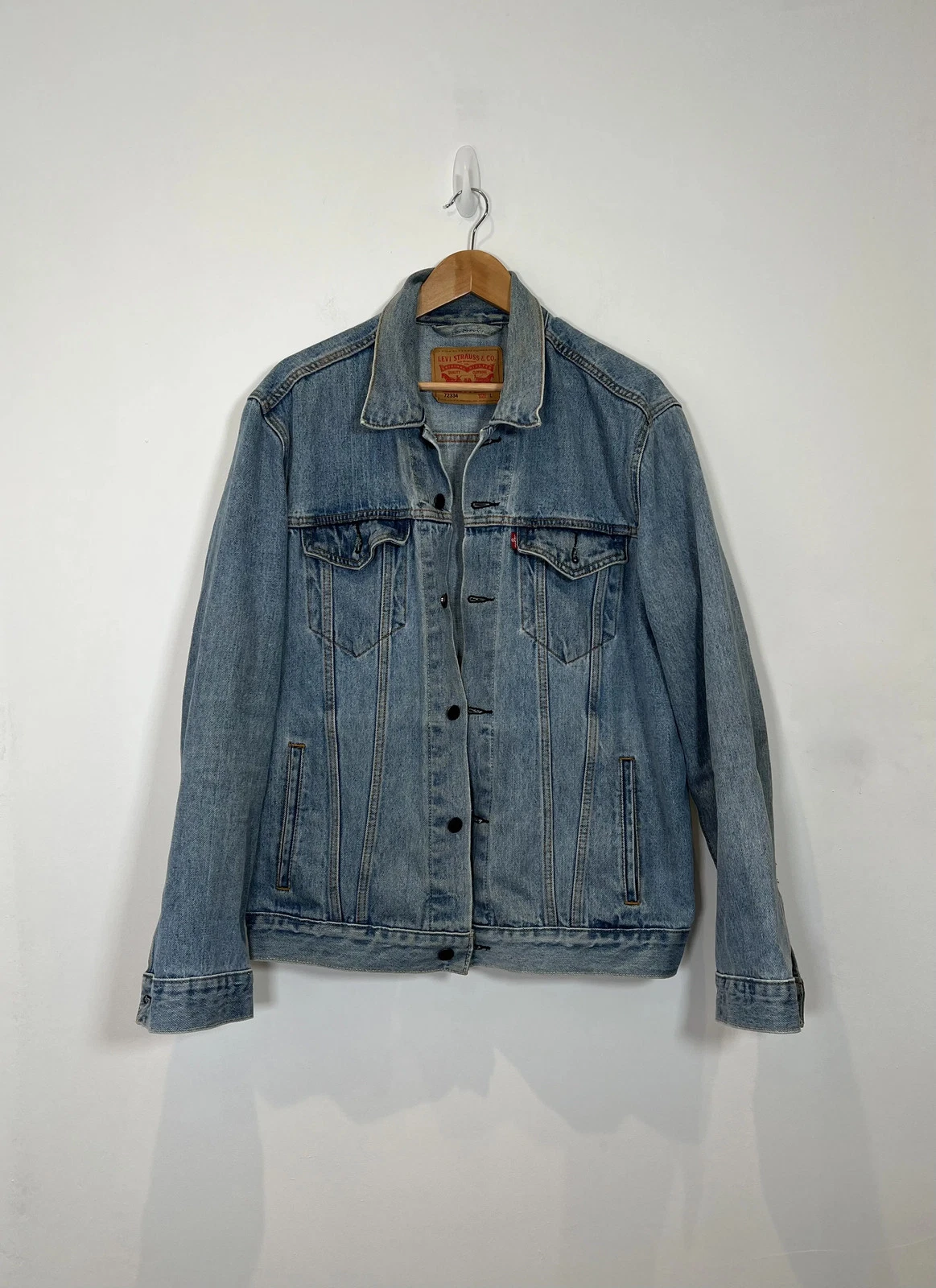Levi’s Original Trucker Denim Jacket – Vintage Wash Blue L Western Utility USA