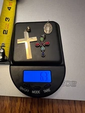 Lot Of 3 Religious  Items  Sterling Silver Crucifix and Mary