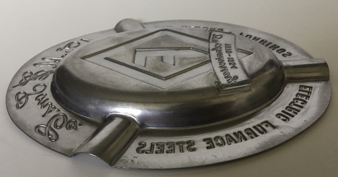 Vnt ASHTRAY A. FINKL & SONS CO. USA 75th Anniversary 1879-1954