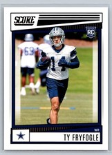2022 Score  Football #396 Ty Fryfogle RC Dallas Cowboys
