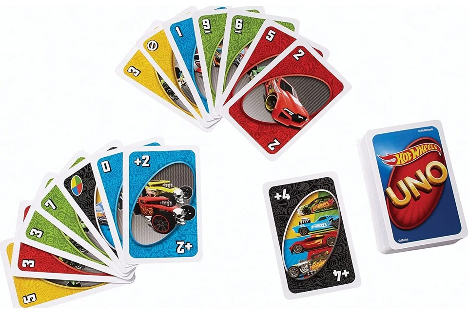 Juego de Cartas Edición Hot Wheels UNO para Niños Adolescentes y Adultos 2-10 Jugadores Foto 3 de 4