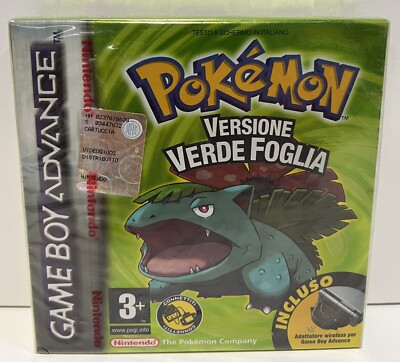 POKEMON VERDE FOGLIA NINTENDO GBA PAL ITA NEW FACTORY SEALED WATA