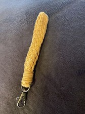 Mustard Yellow Braided Boho Macrame Keychain New