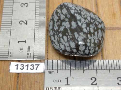 OBSIDIENNE FLOCON DE NEIGE pierre roulee mineraux lithotherapie soin reiki - Imagen 2 de 2