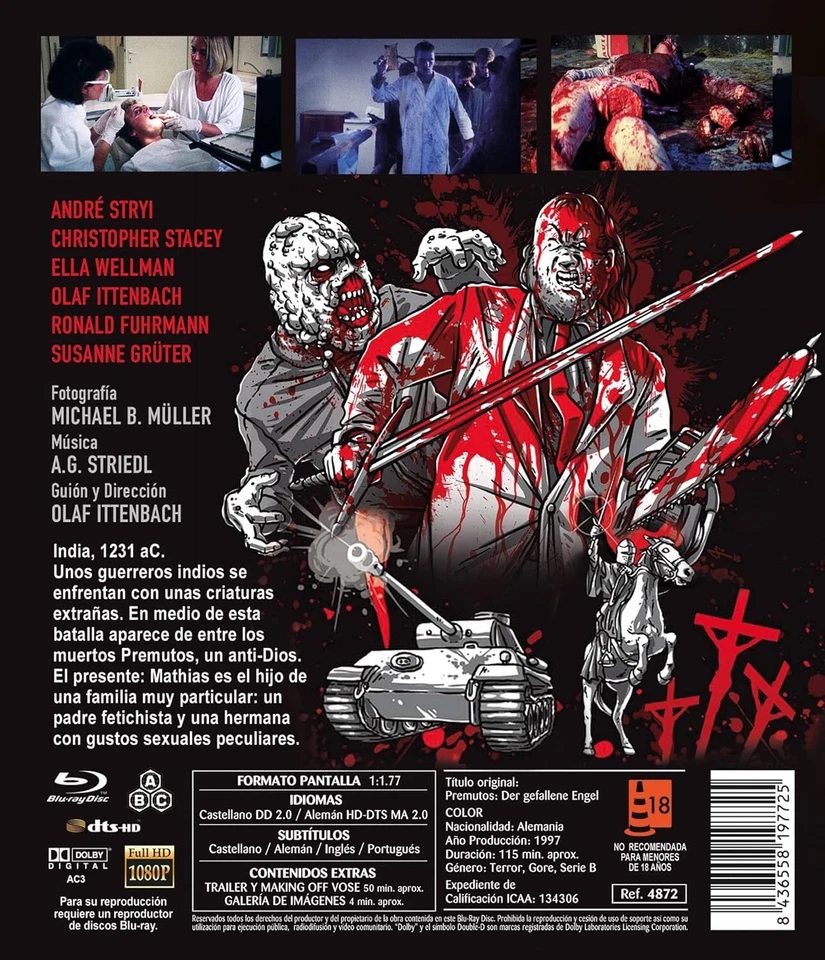 PREMUTOS, EL ÁNGEL CAÍDO - BLURAY NUEVO - TERROR - GORE - PELÍCULA DE CULTO - Imagen 2 de 3