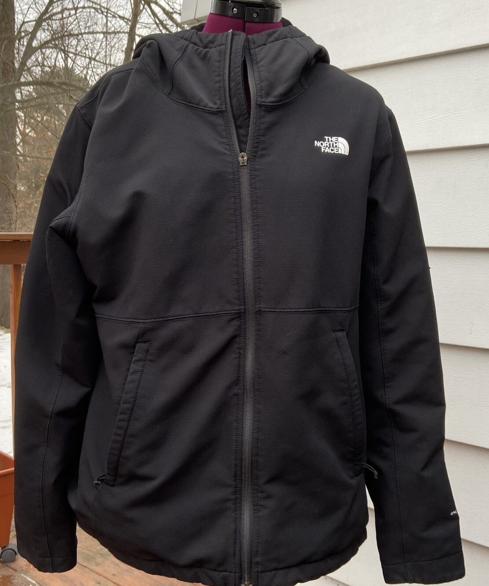 The North Face Jacket Womens XL Black Shelby Raschel Hoodie Fleece Windwall  | eBay