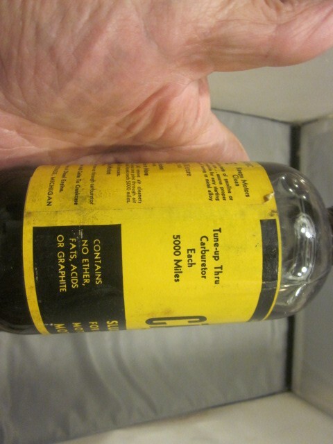 Vintage Original Casite Sludge Solvent 1 Pint Paper Label Glass Bottle FULL