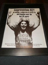 Ozzy Osbourne 35th Anniversary Signatures Network Rare Promo Poster Ad Framed!