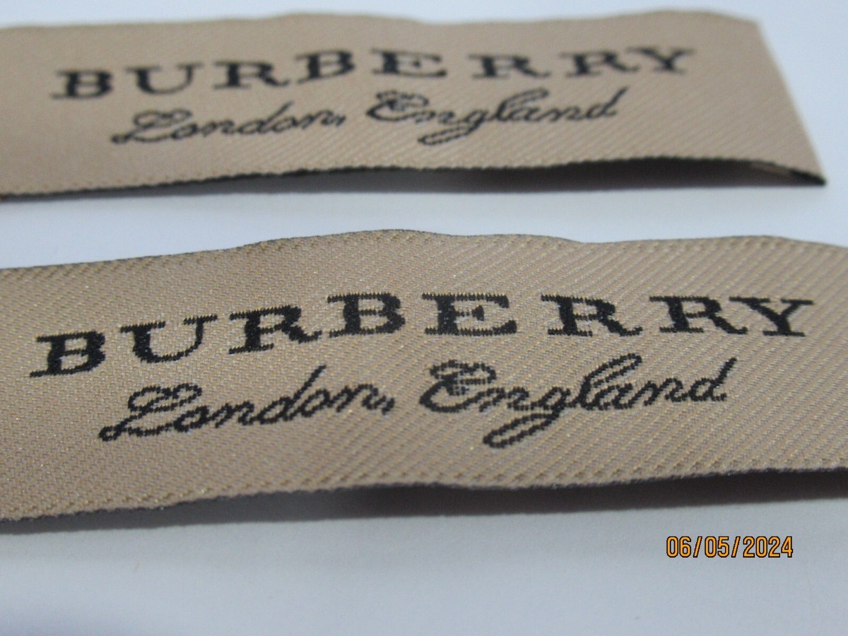 BURBERRY 2 Designer Tag LABEL Replacement Sewing Accessories LOT 2