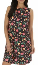 Women’s Dress Works Black Sleevess Flamingo Summer Dress Size XS