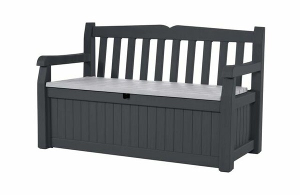 Keter 229437 Eden Storage Bench - Grey for sale online | eBay