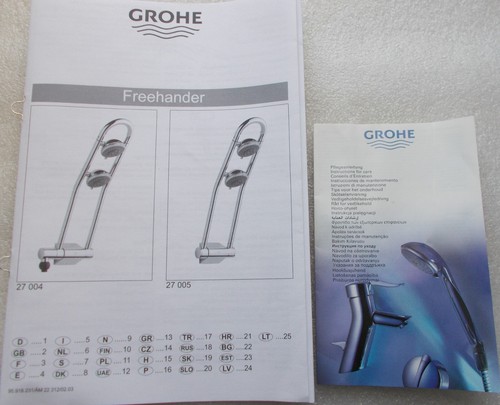 GROHE FREEHANDER DUSCHSYSTEM FÜR DIE UP-WANDMONTAGE 27005000, chrom - Bild 10 von 11