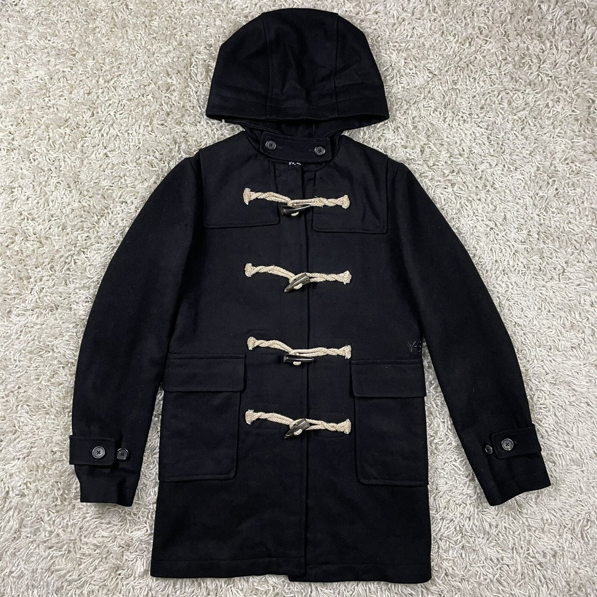 Adidas Y-3 Yohji Yamamoto 2009 Women's Loden Duffle Hooded Adidas Y-3 Yohji Yamamoto 2009 Women's Loden Duffle Hooded