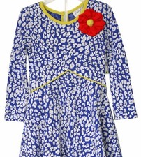Girls Emily Rose Dress Red Flower Blue Pretty Size 8