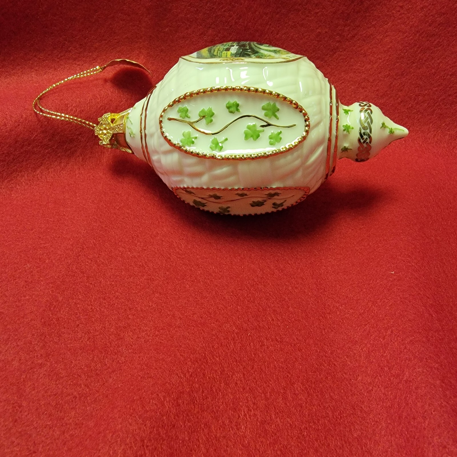 Irish Blessings 1999 Bradford Exchange Porcelain Christmas Ornaments Set Of 3 - Picture 8 of 15