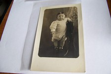 Rare Antique Vintage RPPC Real Photo Postcard Toddler in Nice Shoes Adorable