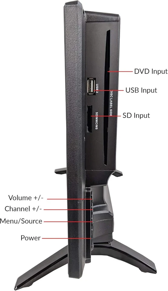 Supersonic SC-1912 19" 1080p HD TV LED LCD Built-in DVD AC /DC - Image 4 of 4