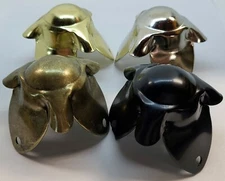 Large Stamp Steel Trunk Corner steamer chest cover box antique bras nickel black