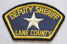 Deputy Sheriff Police Patch Lane County Oregon Eugene