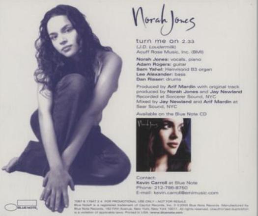 Norah Jones: Turn Me On PROMO MUSIC AUDIO CD 1 track 2003 USA Blue