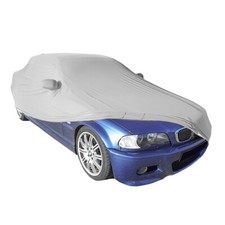 Indoor car cover fits BMW 3-Series (E46) with mirror pockets Bespoke Silvergrey