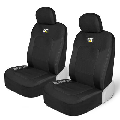CAT Black Seat Covers For Cars, Trucks, & SUV - Set of (2) MeshFlex Car Seat ...