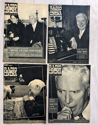 4x TV RADIO CINEMA Charlie Chaplin aka. Charlot (Erscheinungen 1956 bis 1959)