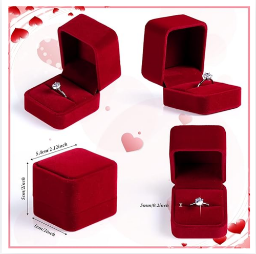 48 Pieces Velvet Ring Boxes Bulk for Jewelry Display Wedding Engagement Ring Box - Picture 3 of 8