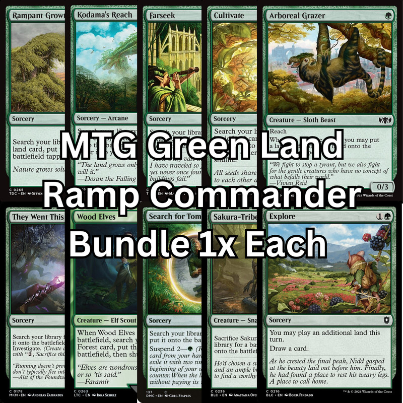 MTG Green Commander Deck Ramp Staples Set Bundl (10 Cards) MINT Farseek