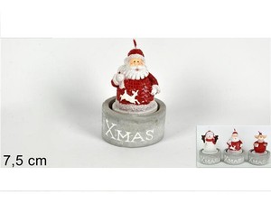 Segnaposto Natalizi Ebay.Candela Cera Babbo Natale Renna Pupazzo Neve Rosso Grigio 3 Pezzi Segnaposto Ebay