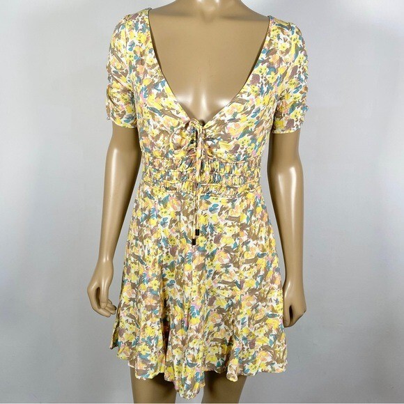 knee length dresses for ladies FORGET ME NOT PURPLE PRINT MINI DRESS  AKIRA
